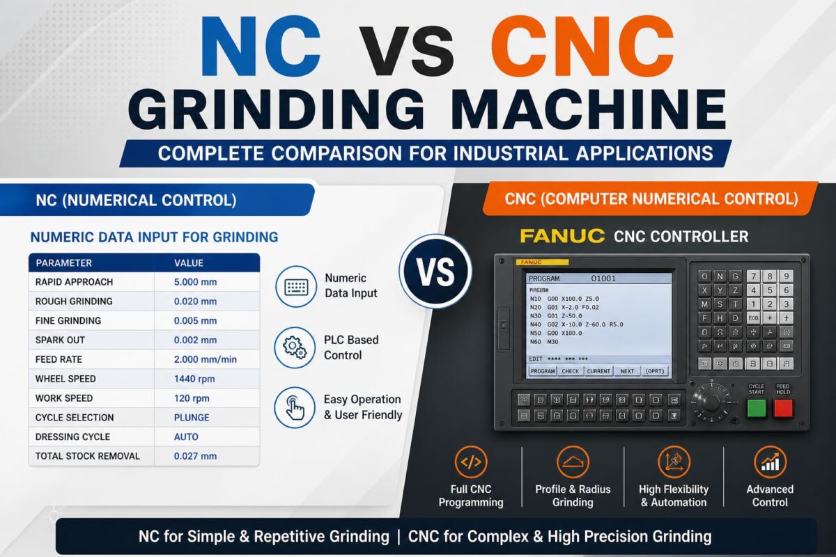 NC vs CNC grinding machine comparison for industrial grinding applications