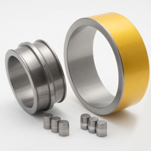 Centreless grinding of spherical roller bearing outer ring OD using through feed grinding