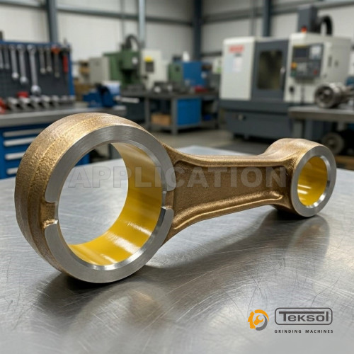 connecting rod auto parts bore grinding application highlighted in yellow