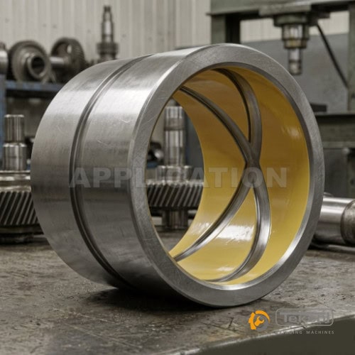 hardened steel bush internal diameter grinding application highlighted in yellow