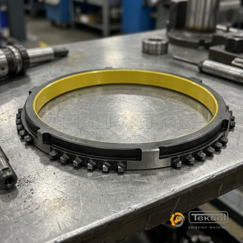 synchronous ring internal bore grinding application highlighted in yellow